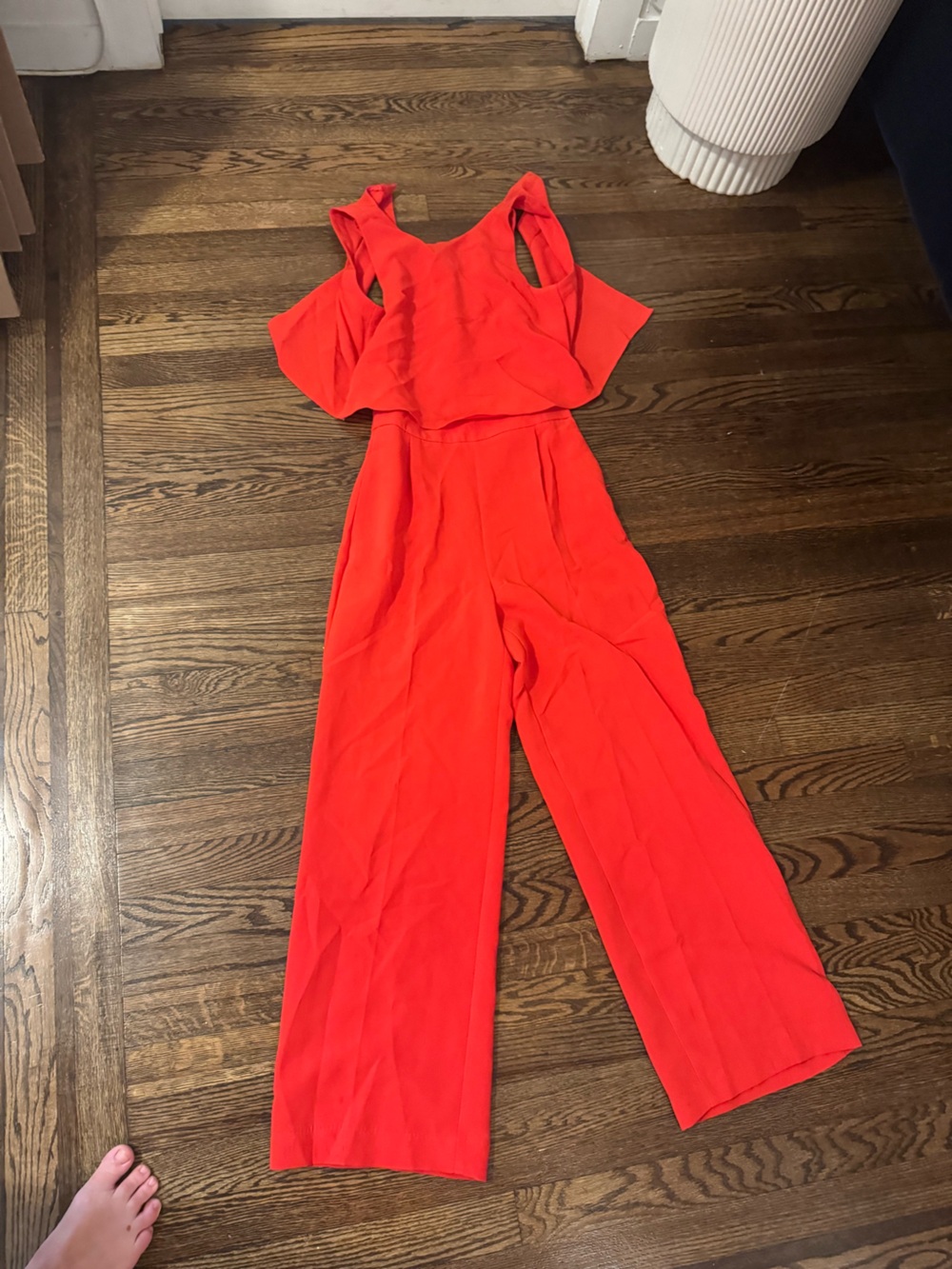 Zara Red Wide-Leg Jumpsuit